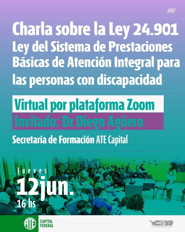 Charla sobre la Ley del Sistema de Prestaciones Básicas de Atención Integral para las personas con discapacidad (Ley 24.901)