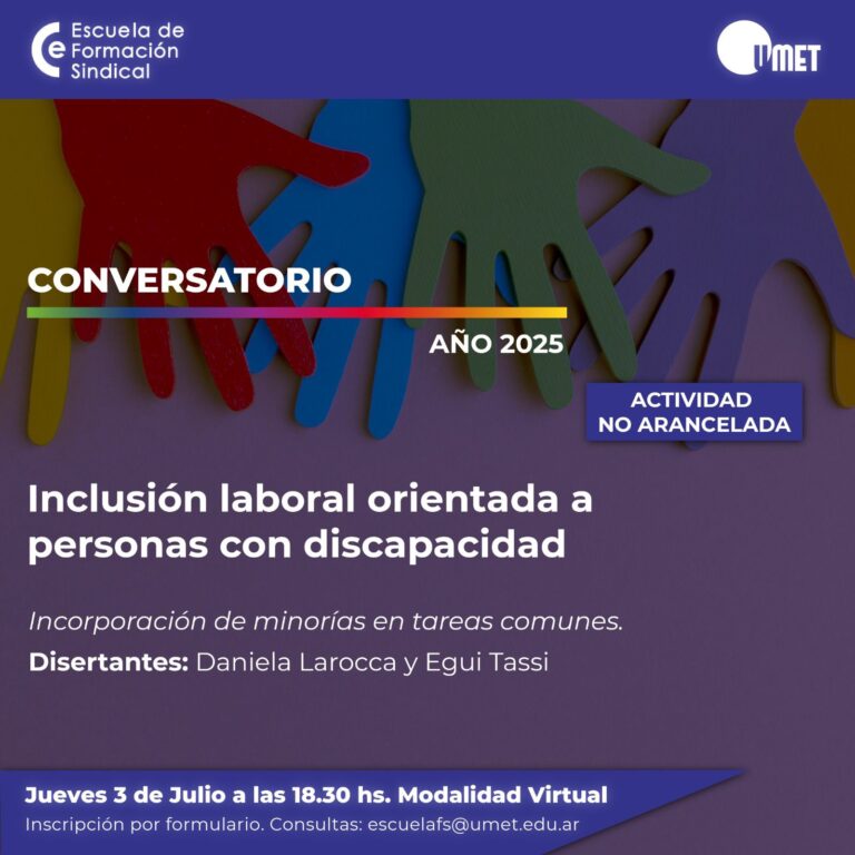 👉 Actividad especial de la Escuela de Formación Sindical en julio!