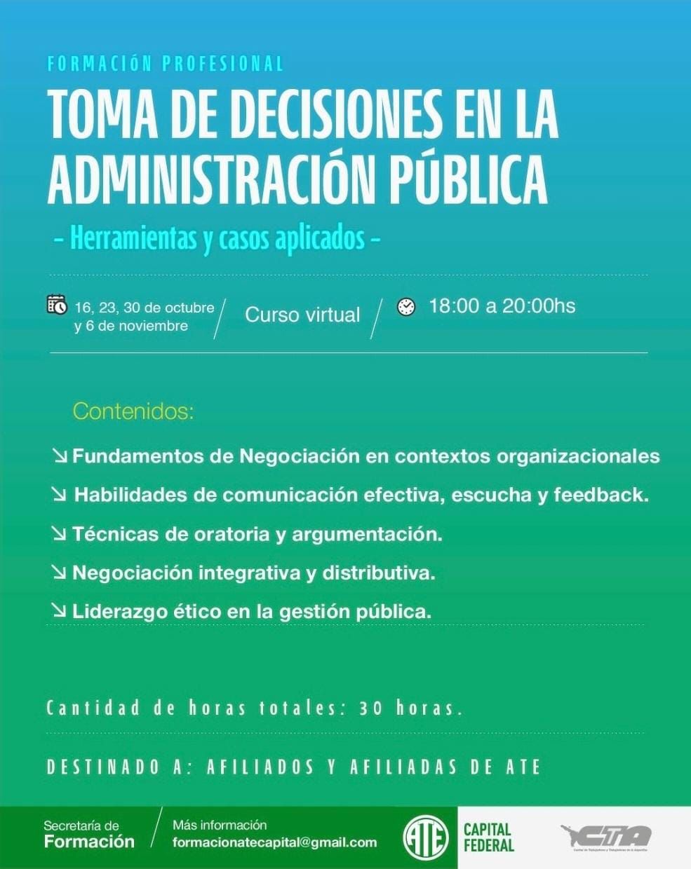 Ofertas formativas de octubre