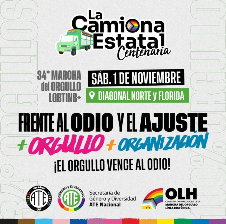 Sábado 1/11 – 34º Marcha del Orgullo LGBTINB+
