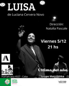 🎭 LUISA, de Luciana Cervera Novo 🎭