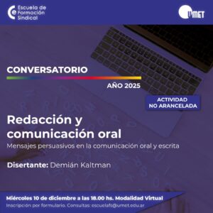 Actividad especial de la Escuela de Formación Sindical