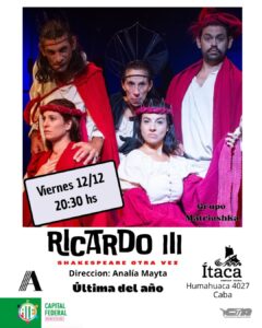 🎭 RICARDO III, SHAKESPEARE OTRA VEZ