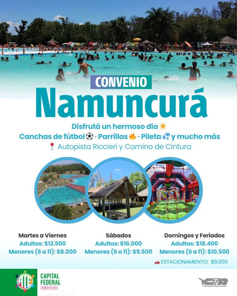 Disfrutá un día increíble al aire libre en las Piletas Namuncurá